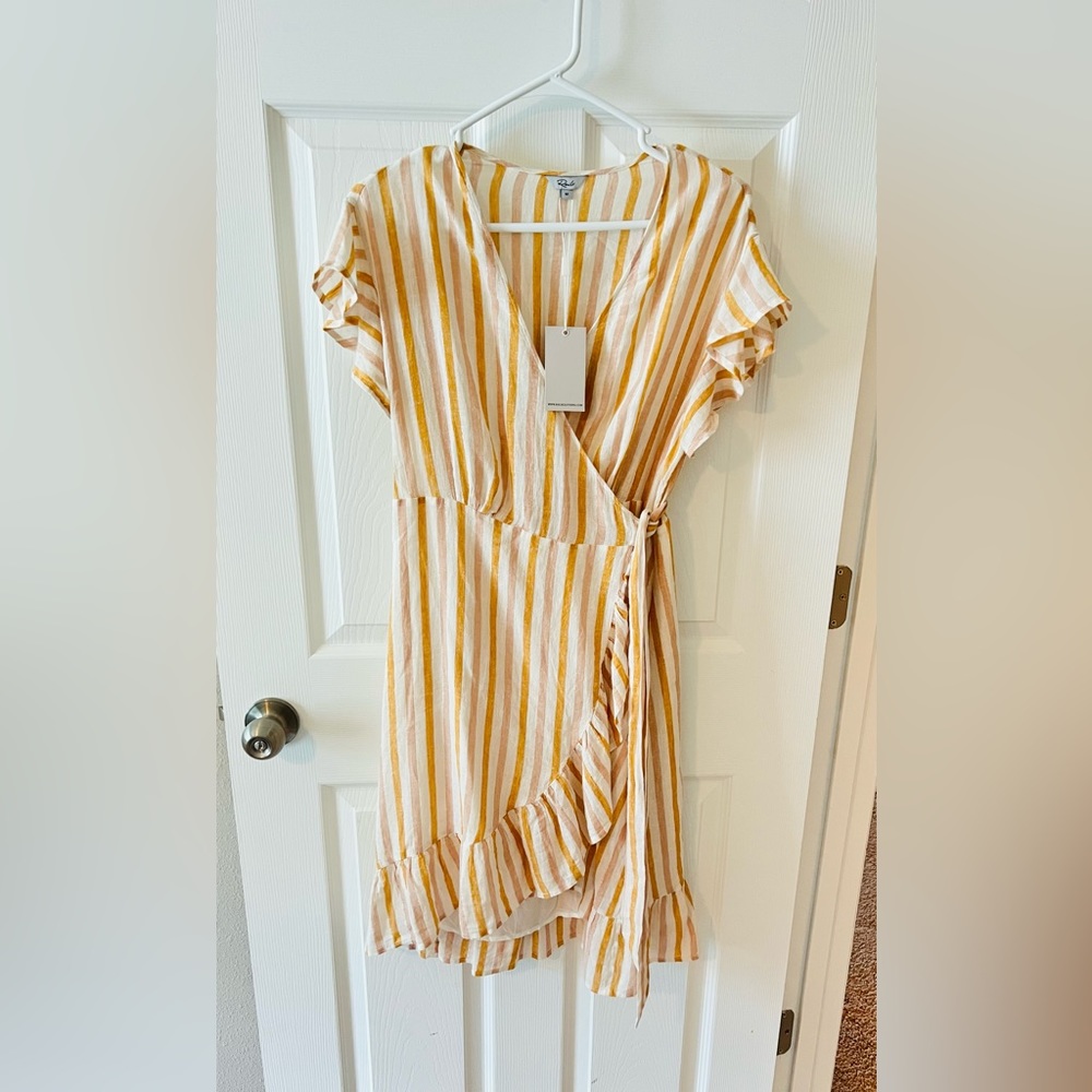 NWT Rails Linen Wrap Dress - Picture 2 of 13